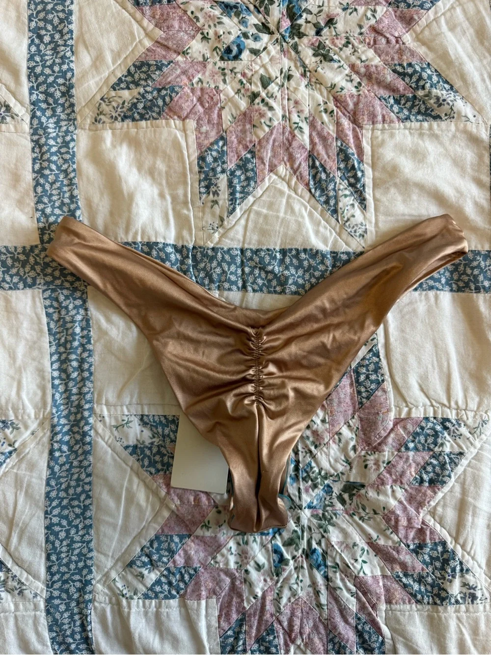 Women's Shimmery Bronze Bikini Bottom by Plumeria Swimwear - Picture 4 of 4